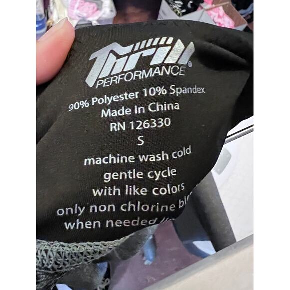 Thrill Performance Leggings Black Gray Size Small - Picture 7 of 7